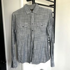 The Cockpit USA Mens Dress Shirt Blue Vintage Military Western Inspired